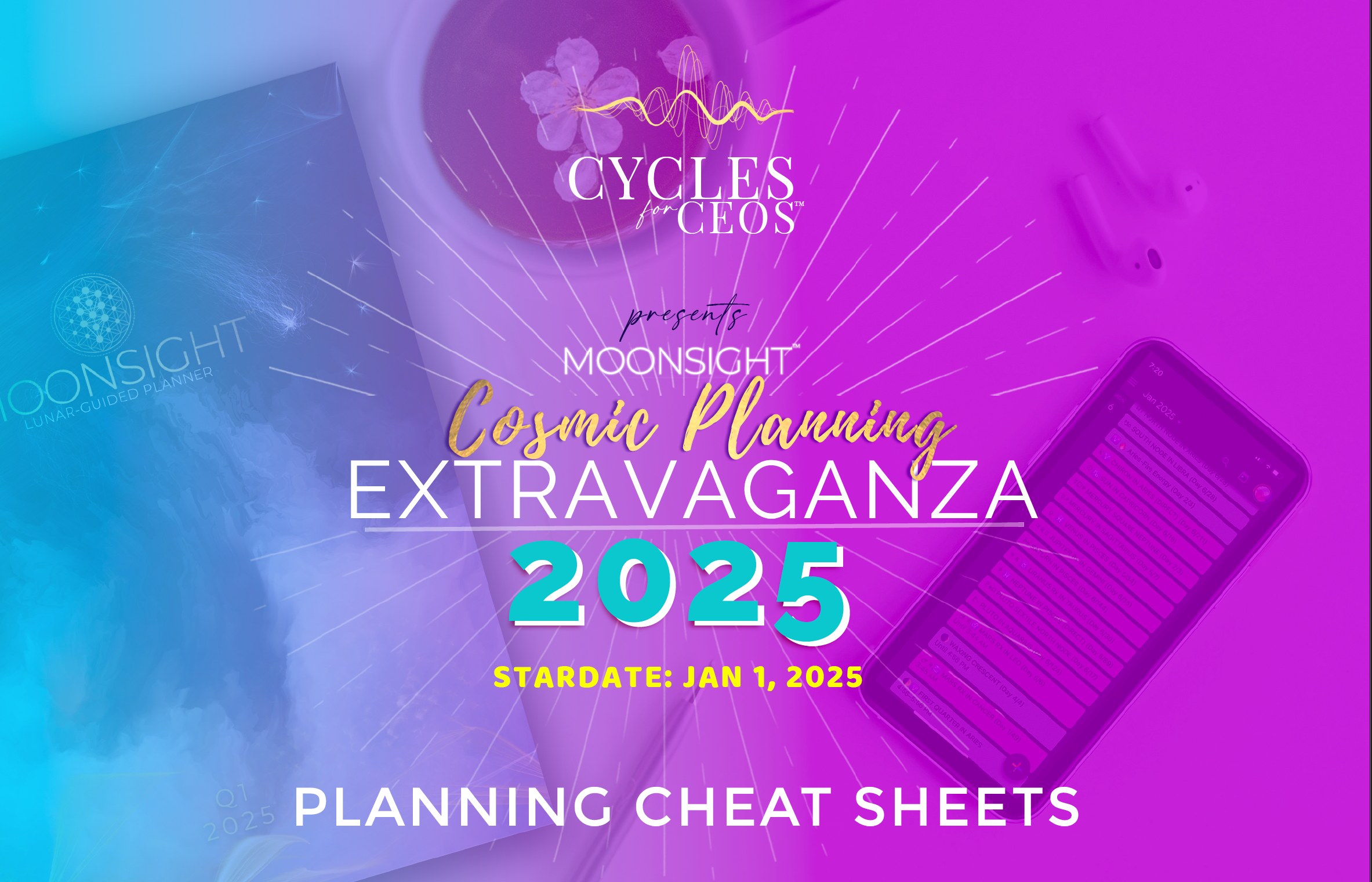 2025 Cosmic Planning Extravaganza - Training & Cheat Sheets - Map out your Year Workshop