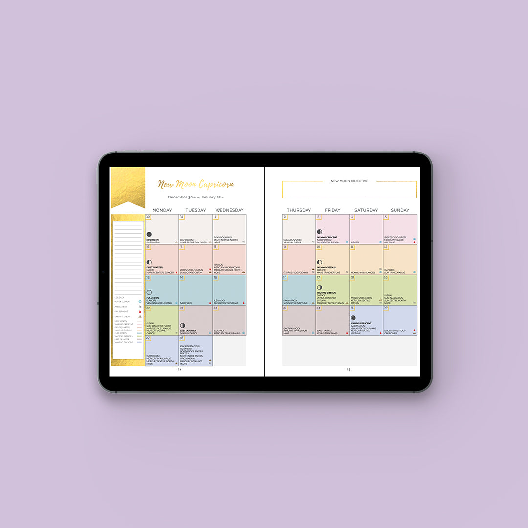 Q4 2025 Moonsight Planner - 90-Day Moon Phase DIGITAL Daily Planner Sept - Dec GoodNotes PDF