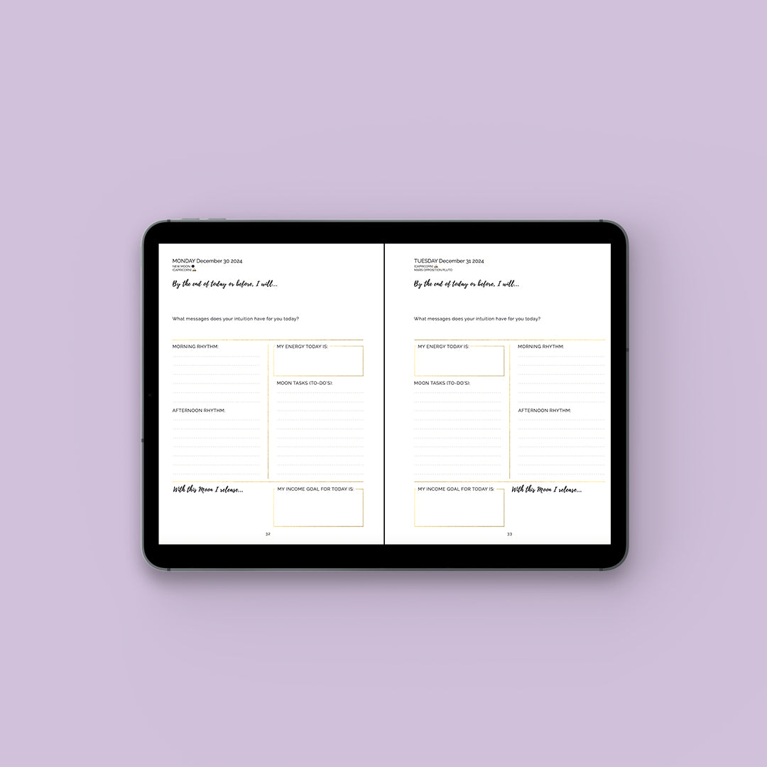 Q4 2025 Moonsight Planner - 90-Day Moon Phase DIGITAL Daily Planner Sept - Dec GoodNotes PDF