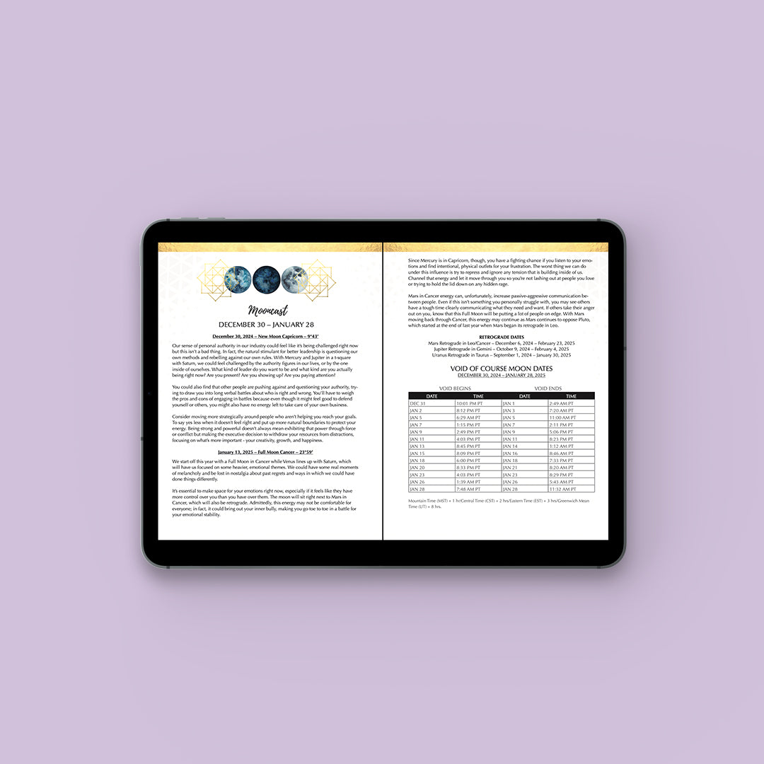 Q4 2025 Moonsight Planner - 90-Day Moon Phase DIGITAL Daily Planner Sept - Dec GoodNotes PDF