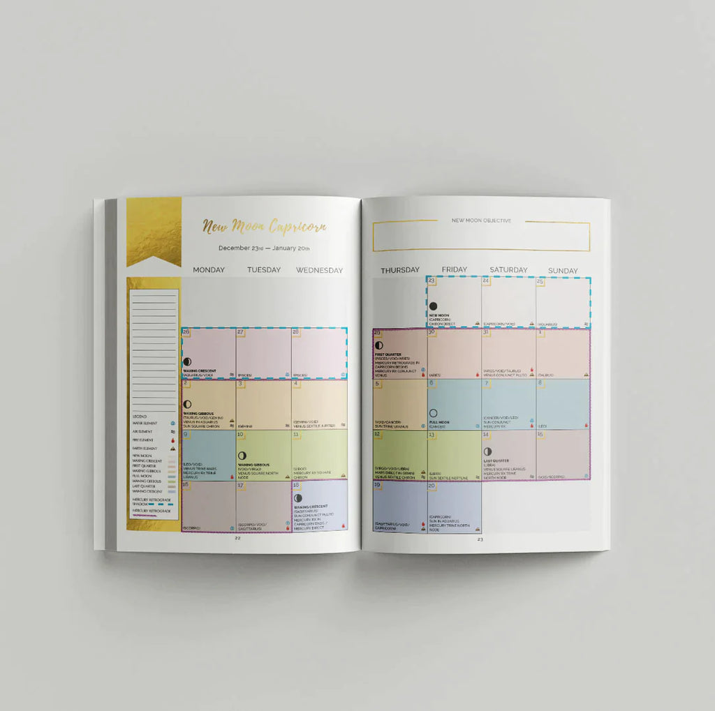 Q4 2023  - 90-Day Moon Phase Daily Planner Sept - Dec 2023 (Softcover)